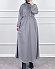 Kapşonlu Elbise - Gri Kapşonlu Elbise - Gri