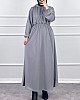 Kapşonlu Elbise - Gri Kapşonlu Elbise - Gri