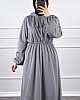 Kapşonlu Elbise - Gri Kapşonlu Elbise - Gri