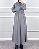 Kapşonlu Elbise - Gri Kapşonlu Elbise - Gri