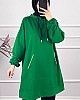 Kapşonlu Sweatshirt - Yeşil