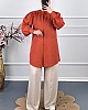 Karpuz Kol Gömlek Tunik - Turuncu