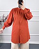 Karpuz Kol Gömlek Tunik - Turuncu