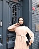 Kat Kat Ayrobin Tesettür Elbise - Ekru