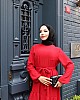 Kat Kat Ayrobin Tesettür Elbise - Kırmızı