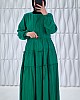 Kat Kat Tesettür Elbise - Çam Yeşili