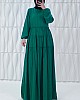 Kat Kat Tesettür Elbise - Çam Yeşili