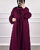 Kışlık Tesettür Elbise - Mürdüm