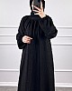 Kışlık Tesettür Elbise - Siyah