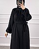 Kışlık Tesettür Elbise - Siyah