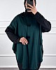 Kürk Detaylı Panço - Yeşil