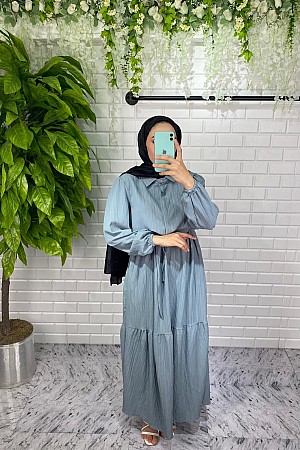 Lara Kumaş Elbise - Gri Lara Kumaş Elbise - Gri