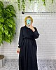Lara Kumaş Elbise - Siyah