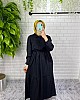 Lara Kumaş Elbise - Siyah