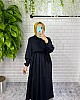 Lara Kumaş Elbise - Siyah