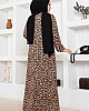 Leopar Desen Ferace Elbise