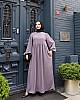 Medine İpeği Tesettür Elbise - Gül Kurusu