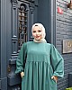 Medine İpeği Tesettür Elbise - Mint