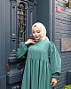 Medine İpeği Tesettür Elbise - Mint