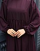 Medine İpeği Tesettür Elbise - Mürdüm