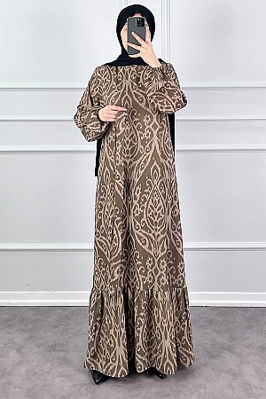 Nilüfer Elbise - Haki