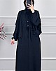 Pelerinli Tesettür Elbise - Siyah