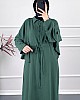 Pelerinli Tesettür Elbise - Yeşil