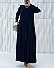 Pileli Cepli Elbise - Lacivert