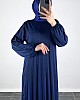 Piliseli Tesettür Elbise - Lacivert Piliseli Tesettür Elbise - Lacivert