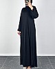 Piliseli Tesettür Elbise - Siyah