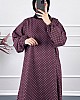 Puantiyeli Uzun Tunik - Mürdüm