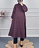 Puantiyeli Uzun Tunik - Mürdüm