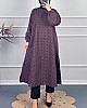 Puantiyeli Uzun Tunik - Mürdüm