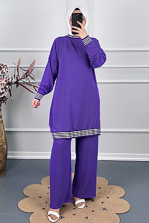 Ribanalı İkili Takim - Mor