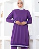 Ribanalı Tesettür Takım - Fuşya