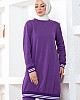 Ribanalı Tesettür Takım - Fuşya