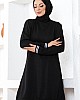 Ribanalı Tesettür Takım - Siyah