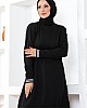 Ribanalı Tesettür Takım - Siyah