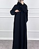 Robadan Ferace Elbise - Siyah