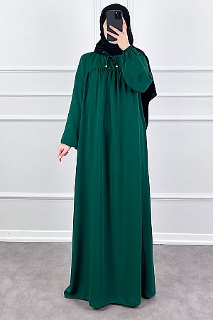 Robadan Ferace Elbise - Zümrüt Yeşili