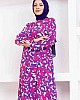 Sarmal Desenli Elbise - Eflatun