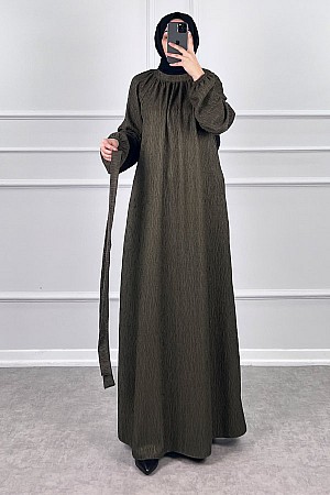 Scuba Elbise - Haki