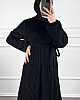 Scuba Kumaş Elbise - Siyah
