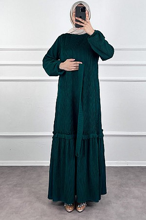 Scuba Kumaş Elbise - Zümrüt Yeşili Scuba Kumaş Elbise - Zümrüt Yeşili