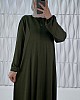 Simetrik Begonya Elbise - Haki