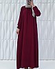 Tesettür Ferace Elbise - Bordo