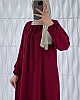 Tesettür Ferace Elbise - Bordo
