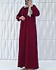 Tesettür Ferace Elbise - Bordo