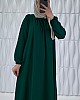 Tesettür Ferace Elbise - Çam Yeşili