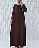 Tesettür Ferace Elbise - Kahverengi Tesettür Ferace Elbise - Kahverengi